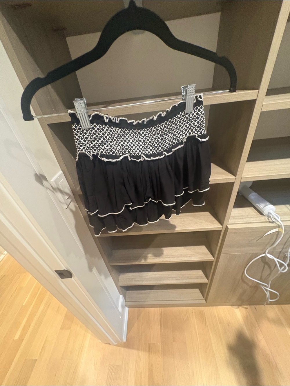 Katie J NYC Black Skirt with White Trim